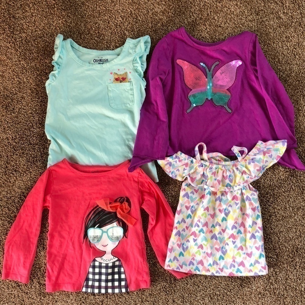 2T Girls Top Bundle Carter’s. Garanimals. Oshkosh.